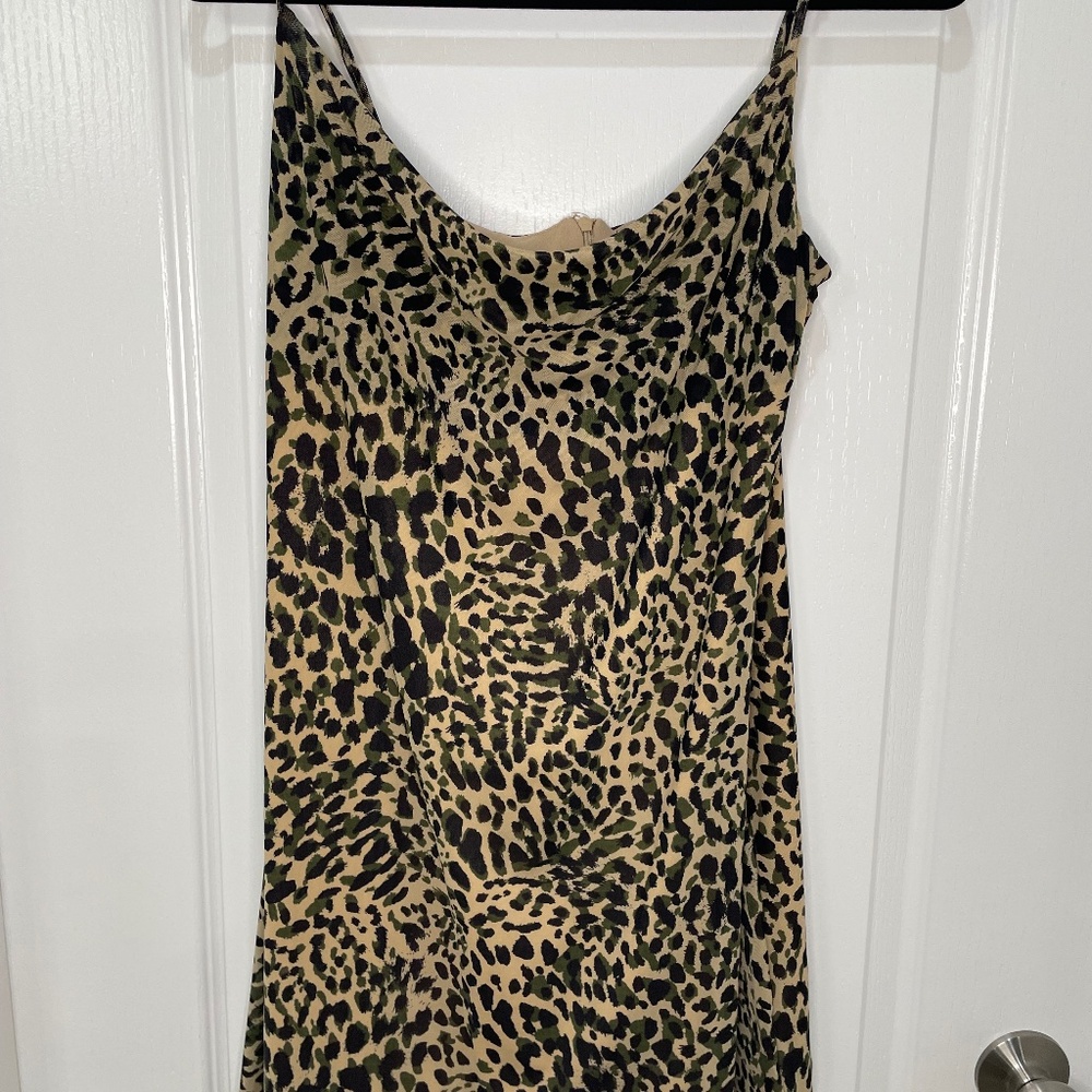 Cheetah print mini dress
